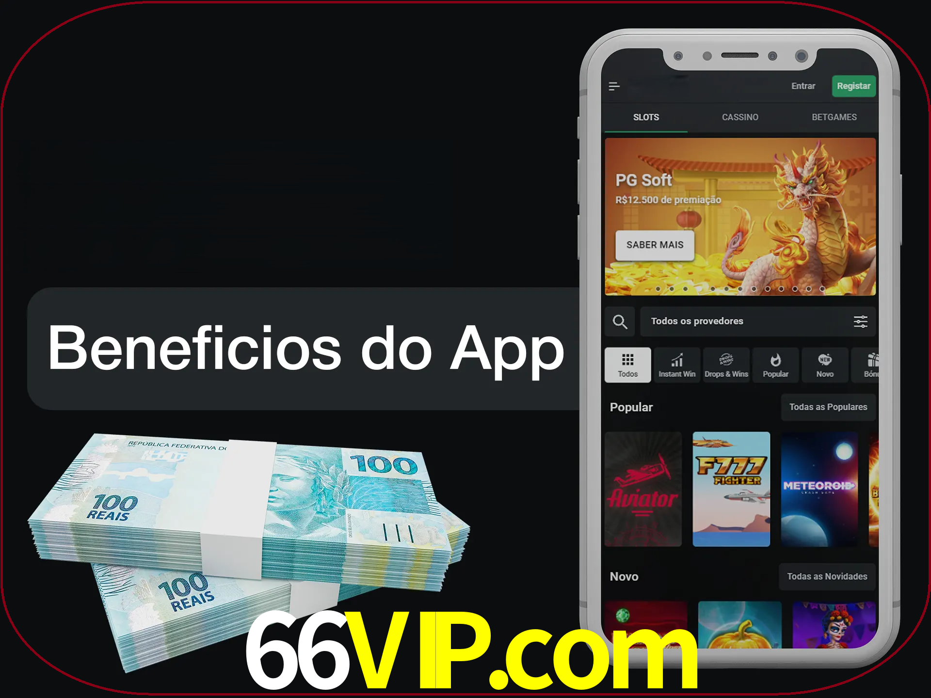 Obtenha todos os benefícios usando o aplicativo.