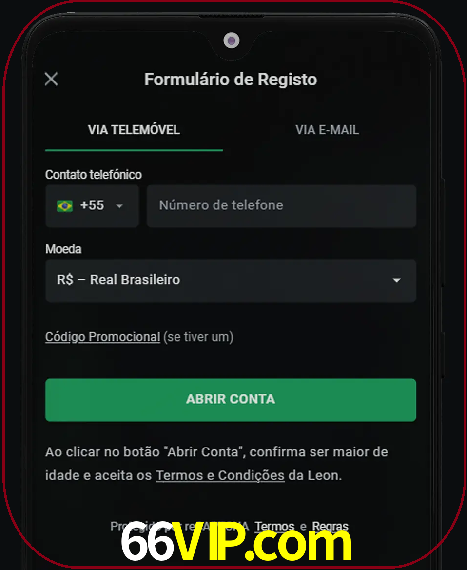 Abra o aplicativo e inicie o processo de registro.