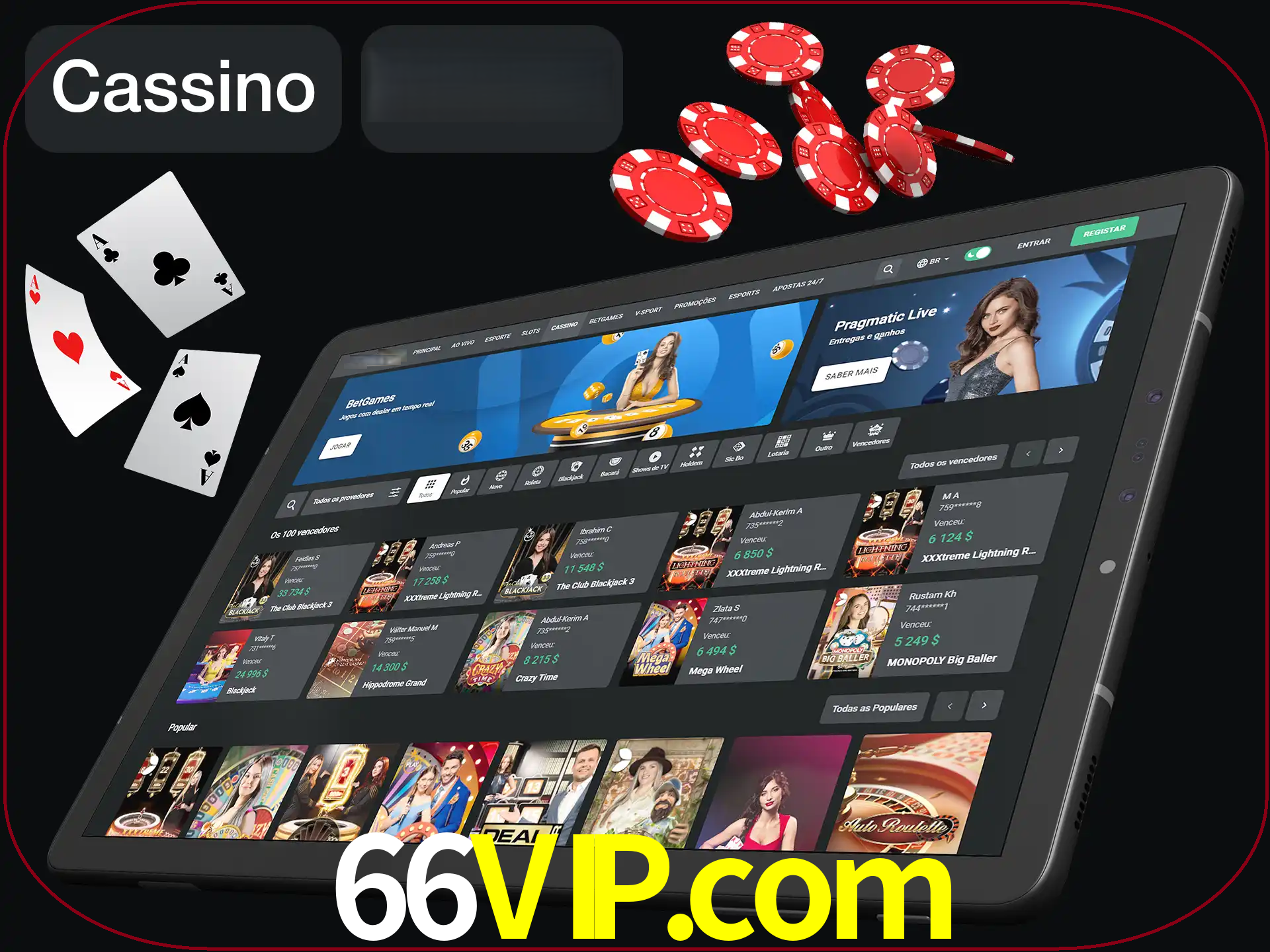 Jogue vários jogos de cassino em nosso cassino.