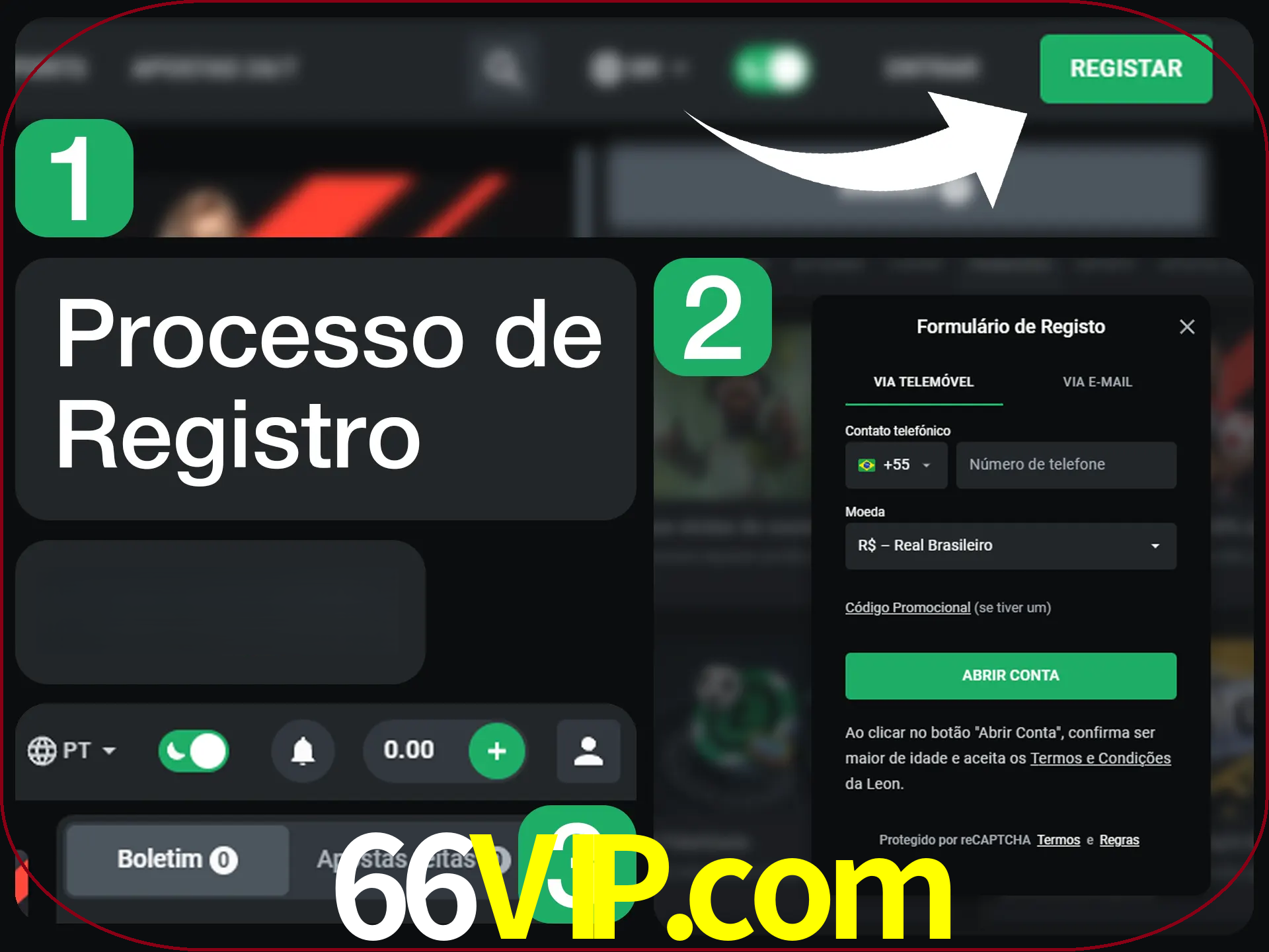 O processo de registro na LeonBet é simples.