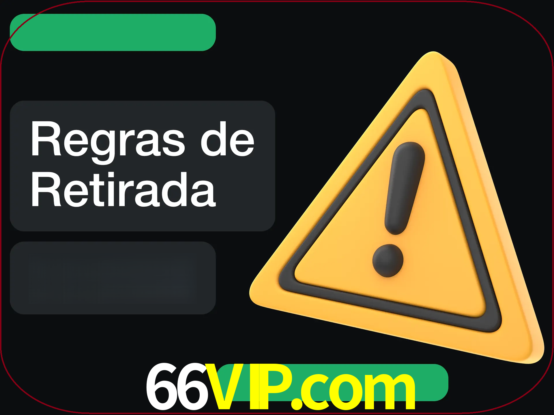 Leia as regras antes de fazer primeiro comdawal.